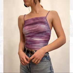 UO Lilac Square Neck Tank Top